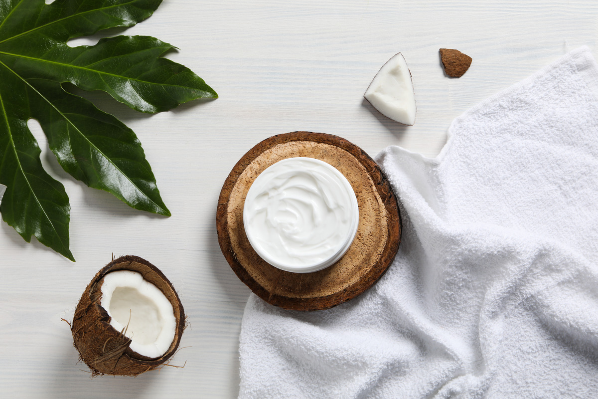 coconut cream and coconut fruits